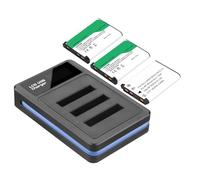 Compatible avec la Batterie Nikon Li-40B Li-42B EN-EL10 D-LI63 EN-EL10 XP70 XP60 XP50 T550(3 Battery 1 Charger)