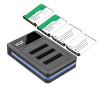 Compatible avec la Batterie Nikon Li-40B Li-42B EN-EL10 D-LI63 EN-EL10 XP70 XP60 XP50 T550(4 Battery 1 Charger)