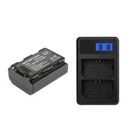 Compatible avec la Batterie Sony NP-FZ100 et Son Chargeur LED for appareils Photo Sony A6600, A7M3, A7RM3, A7R3, A9, A9R, A7R, A7, A7C et A7R4.(2 Battery 1 Charger)