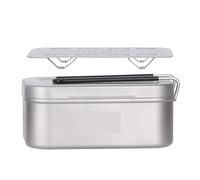 Compatible avec la boîte à déjeuner Sportfunsf 800 ml en titane avec grille de cuisson à la vapeur et poignée, récipient alimentaire portable for le camping et la randonnée(With steam rack)