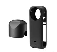 Compatible avec la caméra extérieure Insta360 : Coque de Protection en Silicone avec Capuchons d'objectif et Support de Rangement