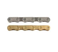 Compatible avec la chaîne de vélo plate KMC X Flat 12S, cirée résistante à la poussière et à l'huile 126L for vtt et vélo de route, changement de vitesse en douceur(X12 X Flat Gold)