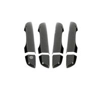 Compatible avec la Honda Civic 10e 2016 2017 2018 2019 2020 LHD, garniture de poignée de porte extérieure en fibre de carbone/noir brillant(A Carbon Texture)