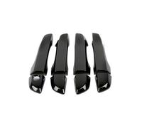 Compatible avec la Honda Civic 10e 2016 2017 2018 2019 2020 LHD, garniture de poignée de porte extérieure en fibre de carbone/noir brillant(A Glossy Black)