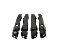 Compatible avec la Honda Civic 10e 2016 2017 2018 2019 2020 LHD, garniture de poignée de porte extérieure en fibre de carbone/noir brillant(B Glossy Black)