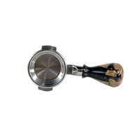 Compatible avec la machine à expresso E61 58 mm, porte-filtre sans fond en acier inoxydable avec panier filtrant(Black)