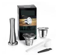 Compatible avec la Machine PHILIPS L'Or Barista-capsules de café réutilisables en acier inoxydable, accessoire de filtre rechargeable(1big 1small T)