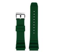Compatible avec la montre de plongée CASIO Swordfish MDV-106 MDV-107 MTP-VD01D EFR-303 Bracelet en silicone for homme 22 mm Compatible les montres Seiko(Green silver,22mm)
