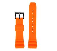 Compatible avec la montre de plongée CASIO Swordfish MDV-106 MDV-107 MTP-VD01D EFR-303 Bracelet en silicone for homme 22 mm Compatible les montres Seiko(Orange black,20mm)