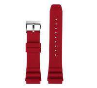 Compatible avec la montre de plongée CASIO Swordfish MDV-106 MDV-107 MTP-VD01D EFR-303 Bracelet en silicone for homme 22 mm Compatible les montres Seiko(Red silver,20mm)