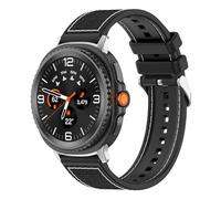 Compatible avec la montre Watch 8Classic 46 mm, bracelet en nylon tissé composite et silicone, idéal for un usage quotidien(Black)