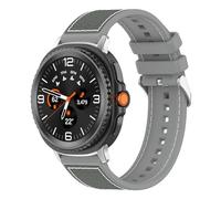 Compatible avec la montre Watch 8Classic 46 mm, bracelet en nylon tissé composite et silicone, idéal for un usage quotidien(Grey)