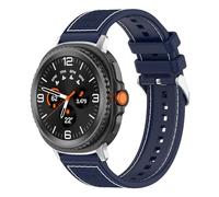 Compatible avec la montre Watch 8Classic 46 mm, bracelet en nylon tissé composite et silicone, idéal for un usage quotidien(Midnight blue)