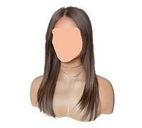 Compatible avec la perruque synthétique marron chocolat, longueur moyenne, corps en couches, naissance des cheveux douce, partie centrale naturelle, Fiber résistante à chaleur(20inches)