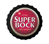 Compatible avec la plaque de décoration murale en métal en forme de bouchon de bouteille Super Bock pour Bar Garage Man Cave Home Decor