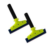 Compatible avec la raclette de nettoyage FOSHIO for pare-brise de voiture, élimination de l'eau, vitre de cuisine, lame en caoutchouc souple, grattoir à glace(8-In long handle x2)