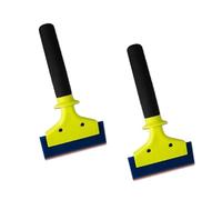 Compatible avec la raclette de nettoyage FOSHIO for pare-brise de voiture, élimination de l'eau, vitre de cuisine, lame en caoutchouc souple, grattoir à glace(5-In long handle x2)