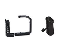 Compatible avec l'appareil Photo Panasonic Lumix G9, Ensemble de Supports de Cage à Lapin en métal Portable avec Trous de 1/4"(Kit2 Black-Side Grip)