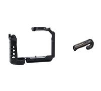 Compatible avec l'appareil Photo Panasonic Lumix G9, Ensemble de Supports de Cage à Lapin en métal Portable avec Trous de 1/4"(Kit2 Black-Handle)