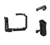 Compatible avec l'appareil Photo Panasonic Lumix G9, Ensemble de Supports de Cage à Lapin en métal Portable avec Trous de 1/4"(Kit3 Black All in)