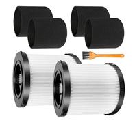 Compatible avec l'aspirateur eau et poussière DEWALT DCV580H / DCV581H 20V MAX, lot de 2 filtres HEPA de rechange, filtration haute efficacité for l'aspiration des poussières fines et des liquides.