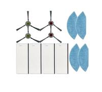 Compatible avec l'aspirateur Robot Ecovacs Deebot U2 DGN22 / U2 Pro, Filtre Hepa, Tissu de vadrouille, Accessoires de Brosse latérale Principale, pièces de Rechange(Set 10)