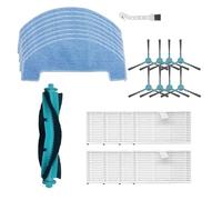 Compatible avec l'aspirateur robot Proscenic Q8 Max/Q8, brosse principale, brosse latérale, filtre HEPA, accessoires for serpillière(Burgundy)