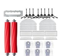 Compatible avec l'aspirateur robot Roborock S7 MaxV Ultra S7 Pro Ultra, kit de pièces détachées 6 en 1 avec brosse latérale principale, serpillière, filtre HEPA, sac à poussière et brosse rotative.(C)