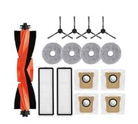 Compatible avec l'aspirateur robot Xiaomi X20 Max D109GL, pièces d'aspirateur, rouleau principal, brosse latérale, filtre Hepa, tissu de vadrouille, sac à poussière, accessoires de remplacement(Gold)