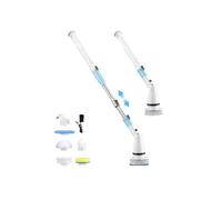 Compatible avec l'autolaveuse électrique TASVAC, brosse de nettoyage sans fil avec 5 têtes remplaçables, nettoyage puissant for salle de bain, baignoire, carrelage, sol et cuisine(Blue,US)