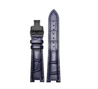 Compatible avec le bracelet de montre Casio for hommes Sea God OCEANUES Series OCW-S5000 T660DB Bracelet en cuir cranté boucle papillon 22 mm(Dark blue-black)