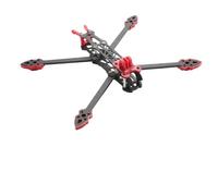 Compatible avec Le Cadre du Drone DJI Mark 4, kit carrosserie en Fibre de Carbone 7 Pouces 295 mm for quadricoptère de Course FPV(Red Printing kit)