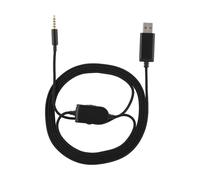 Compatible avec le casque gaming Astro A10A40. Câble audio de remplacement avec télécommande intégrée et prise jack 3,5 mm plaquée or. Son de