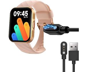 Compatible avec le chargeur de montre connectée Parsonver HD de 4,9 cm, charge USB magnétique à 2 broches compatible avec la montre connectée Parsonver FIFIX1 de 4,9 cm - FF1 (noir)