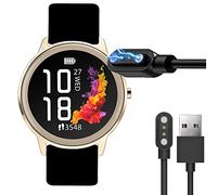 Compatible avec le chargeur de montre intelligente Sekonda Flex, chargeur de rechange USB magnétique à 2 broches compatible avec la montre intelligente Sekonda Flex pour femme de 42 mm (noir)