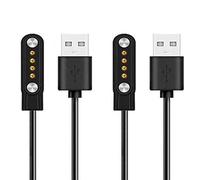 Compatible avec le chargeur GPS Canmore Golf, chargeur magnétique de rechange compatible avec les montres GPS Canmore Golf H300/TW402/TW410/TW411/HG200/HG200 Plus (noir + noir)