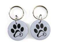 Compatible avec le collier RFID Sureflap Surefeed Microchip - Lot de 2 pendentifs de rechange étanches pour animaux de compagnie - Sans puce (Blanc)
