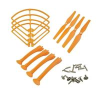 Compatible avec Le Drone télécommandé Syma série X8, 4 hélices, Train d'atterrissage et Protections. Lot de pièces de Rechange(Orange)
