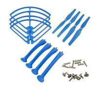 Compatible avec Le Drone télécommandé Syma série X8, 4 hélices, Train d'atterrissage et Protections. Lot de pièces de Rechange(Blue)