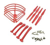 Compatible avec Le Drone télécommandé Syma série X8, 4 hélices, Train d'atterrissage et Protections. Lot de pièces de Rechange(Red)