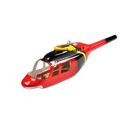 Compatible avec Le fuselage d'hélicoptère RC 450 Taille 206, Coque en Fibre de Verre, modèle d'avion, Coque Universelle(White Red)