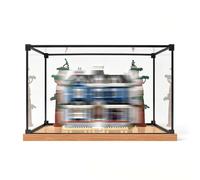 Compatible avec Le*GO 11370 Stran*ger Things : La mai*Son Creel - Vitrine d'exposition en Acrylique Transparent, boîte Anti-poussière et étui de Rangement pour Objets Collection (Wood Tone-3mm)