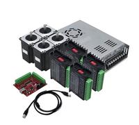 Compatible avec le kit 3 axes CNC Nema 23 2.2N 82 mm, pilote de moteur pas à pas TB6600 DM542 DM556, contrôleur USB LPT Mach3 + bloc d'alimentation 350 W 36 V(4 Sets With USB Card,DM542 Driver)