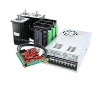 Compatible avec le kit 3 axes CNC Nema 23 2.2N 82 mm, pilote de moteur pas à pas TB6600 DM542 DM556, contrôleur USB LPT Mach3 + bloc d'alimentation 350 W 36 V(3 Sets With USB Card,DM556 Driver)