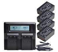 Compatible avec Le kit Batterie et Chargeur Double Fujifilm NP-T125 (2 Batteries de 1280 mAh) for appareils Photo GFX 50S, 50R, 100 et GFX1.(4Pcs Set)