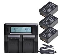 Compatible avec Le kit Batterie et Chargeur Double Fujifilm NP-T125 (2 Batteries de 1280 mAh) for appareils Photo GFX 50S, 50R, 100 et GFX1.(3Pcs Set)