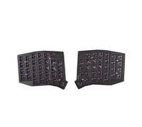 Compatible avec Le Kit de Clavier divisé sans Fil YMDK Sofle 2.4Ghz, 64 Touches ergonomiques remplaçables à Chaud, Flacon de Disposition 60% Programmable 3D PLA(DSA White keycaps,Split 64 Black)