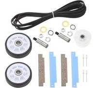 Compatible avec le kit de rouleaux de tambour de sèche-linge Whirlpool 12001541, comprend un roulement, une poulie de renvoi et une courroie WP6-3700340