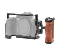 Compatible avec Le Nikon Z50 II - Cage de Protection for Appareil Photo avec Griffe Froide, Prise de Vue Verticale et kit d'extension DIY(Wooden Handle)