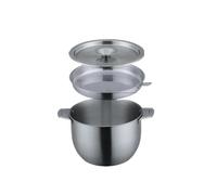 Compatible avec le récipient à huile Star en acier inoxydable de 2,8 L, récipient de stockage de soupe doré avec filtre, ustensiles de cuisine ménagers(Light Grey)